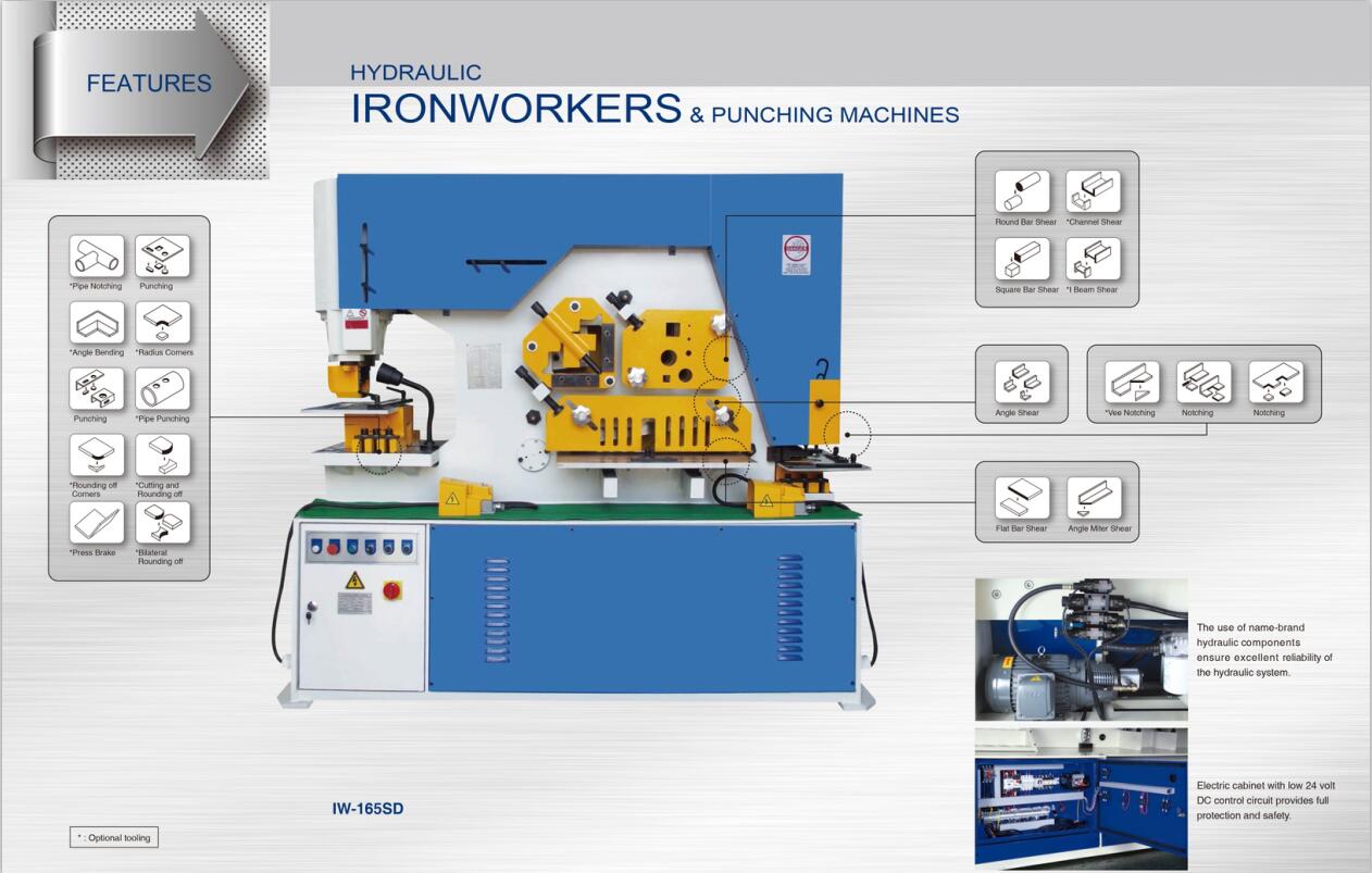 Metalowa hydrauliczna maszyna do wykrawania i cięcia IronWorker